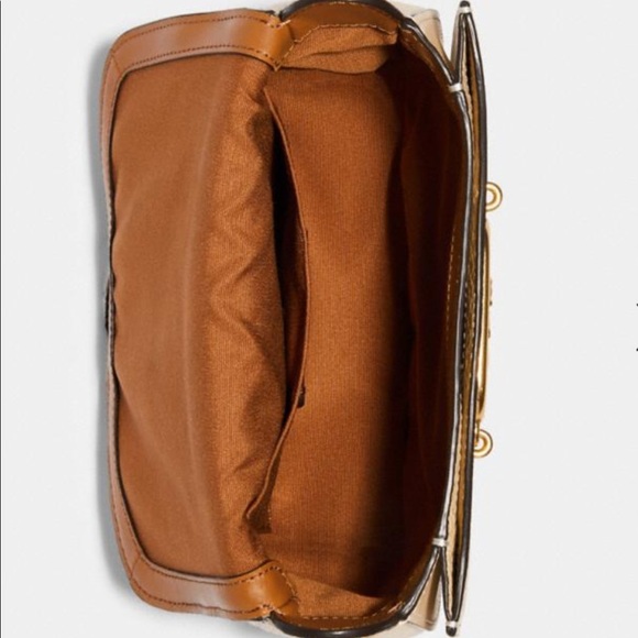 🎀 Coach Jade Leather Saddle Color block Bag - Picture 4 of 11